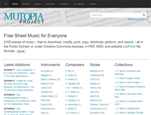 Tablet Screenshot of mutopiaproject.org